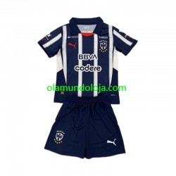 Camisola Monterrey Criança Equipamento Primeiro 2024-2025 Manga Curta